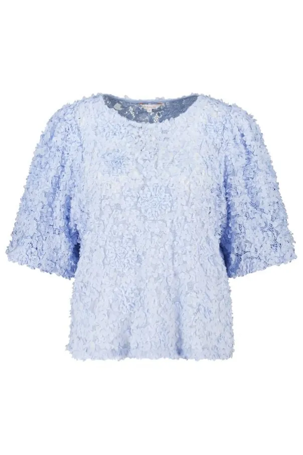 Top avec fleurs 3D