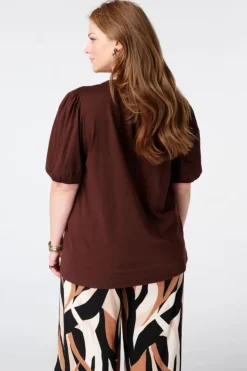 Top avec manches bouffantes