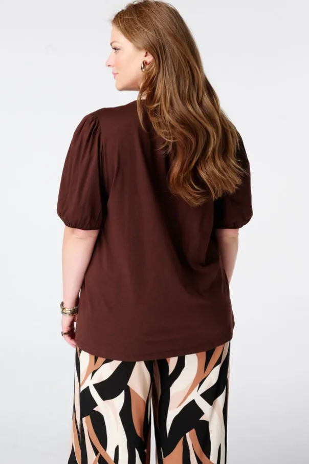 Top avec manches bouffantes
