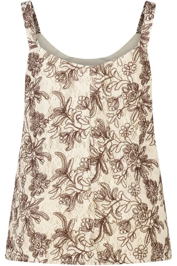 Top crochet avec imprimé floral