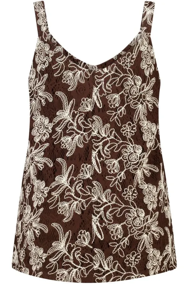 Top crochet avec imprimé floral