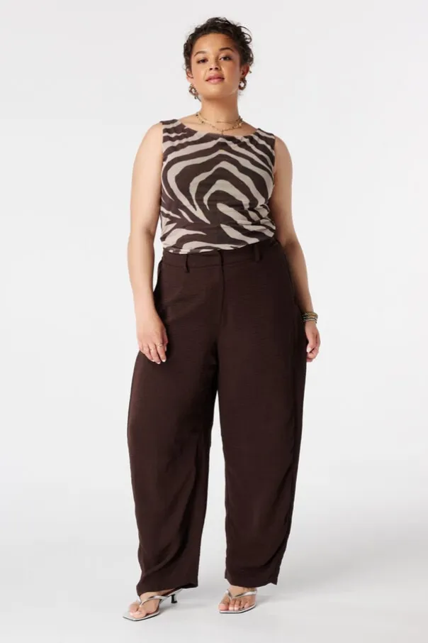 Top en mesh imprimé