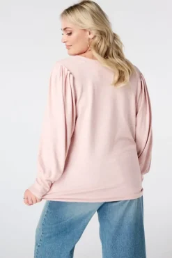 Top à manches bouffantes