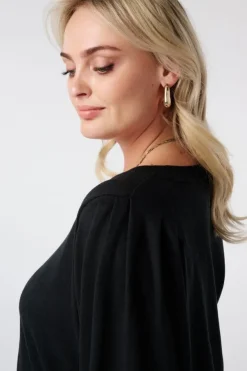 Top à manches bouffantes