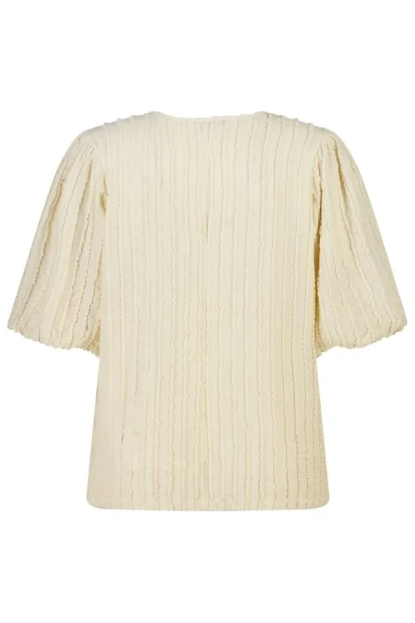 Top à manches bouffantes