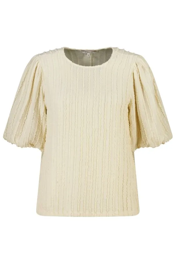 Top à manches bouffantes