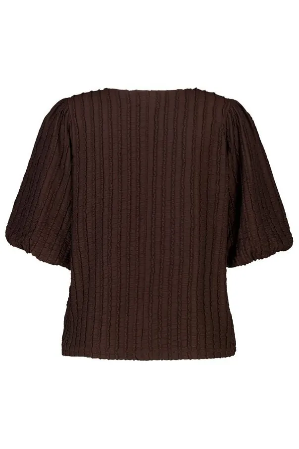 Top à manches bouffantes
