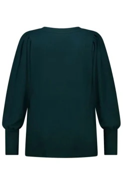 Top à manches bouffantes