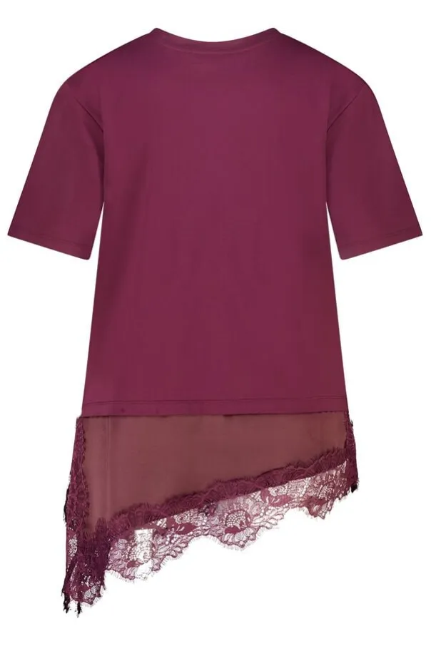 T shirt avec dentelle