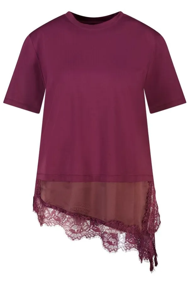 T shirt avec dentelle