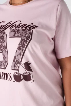 T shirt avec illustration en dentelle