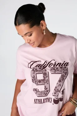 T shirt avec illustration en dentelle