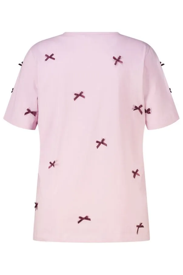 T shirt avec nœuds en satin