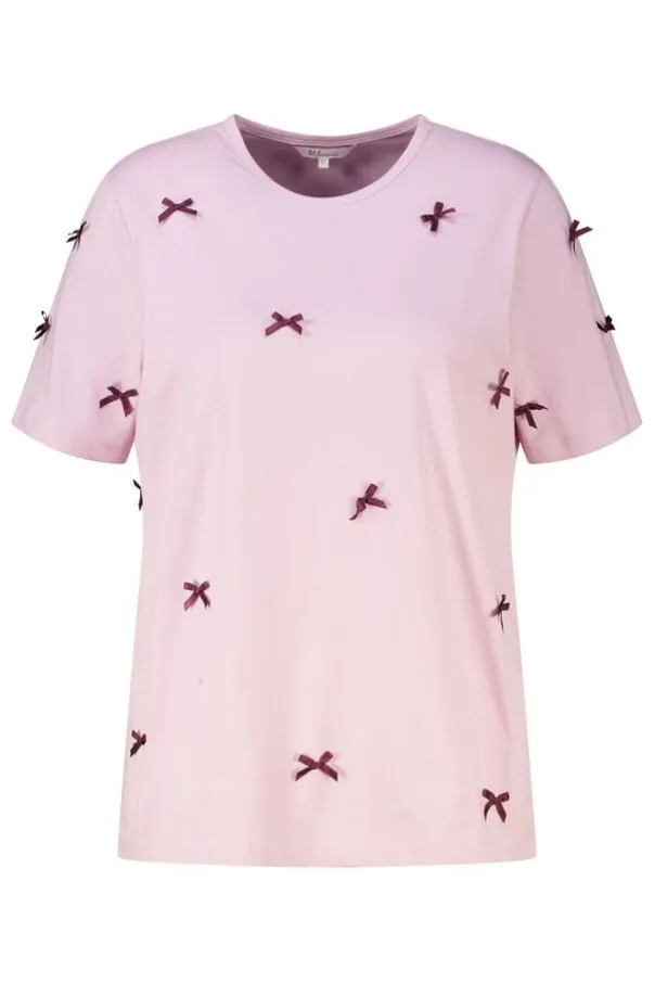 T shirt avec nœuds en satin