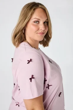 T shirt avec nœuds en satin