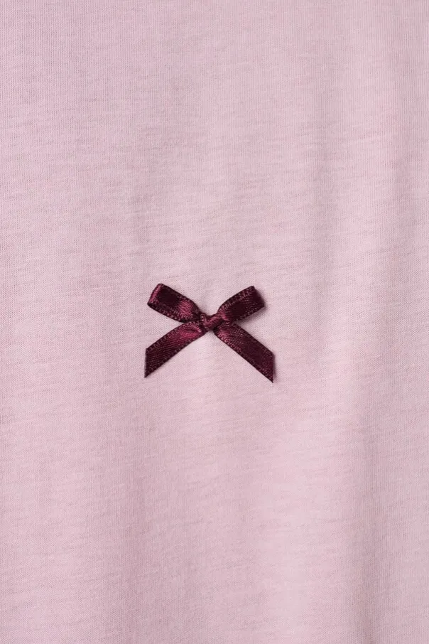 T shirt avec nœuds en satin