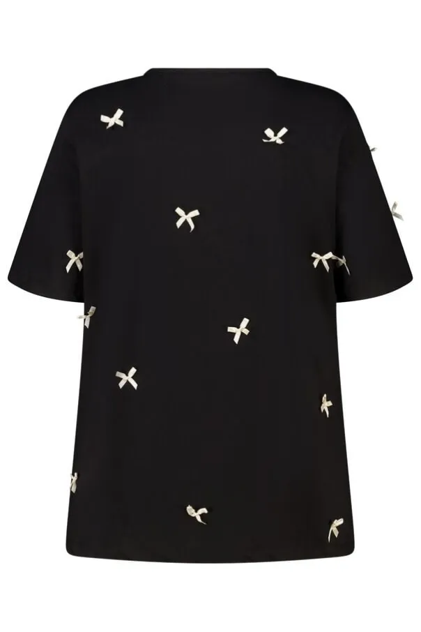 T shirt avec nœuds en satin