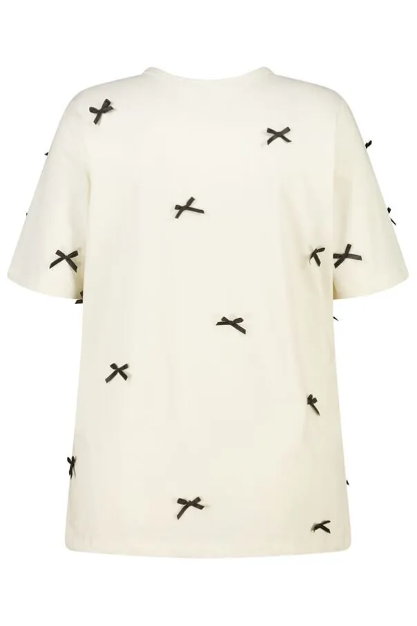 T shirt avec nœuds en satin