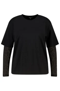T shirt à manches en dentelle