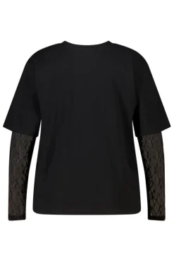 T shirt à manches en dentelle