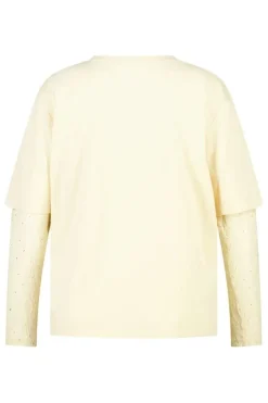 T shirt à manches en dentelle