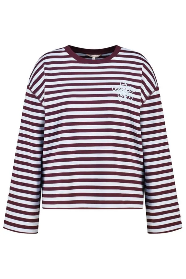 T shirt à manches longues rayé