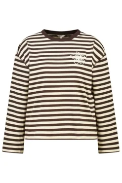 T shirt à manches longues rayé