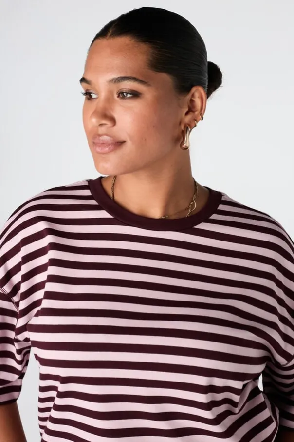 T shirt oversize rayé