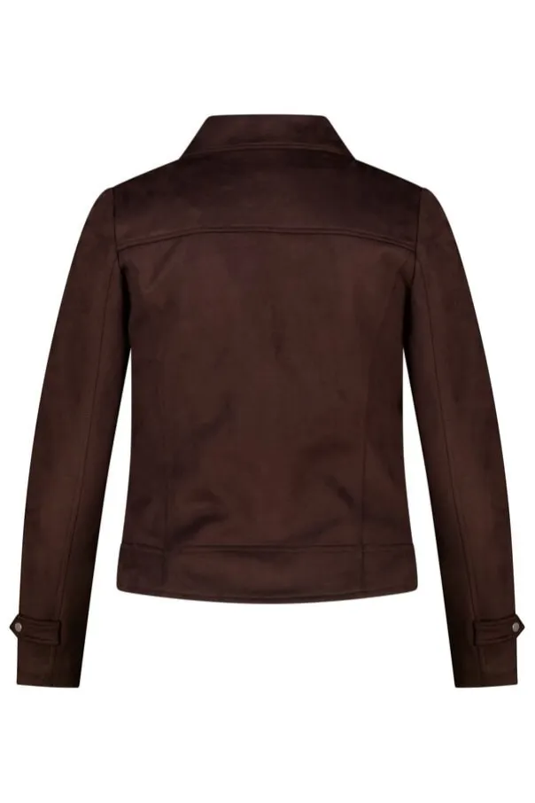 Veste biker en suédine