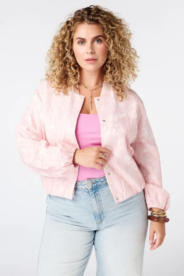 Veste bomber en jacquard
