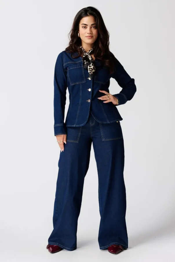 Veste en denim ajustée
