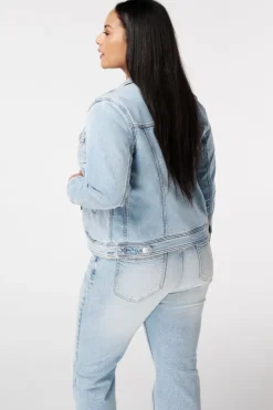 Veste en jean avec fermeture à boutons