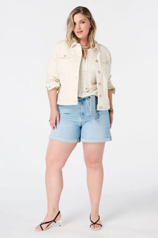 Veste en jean avec fermeture à boutons