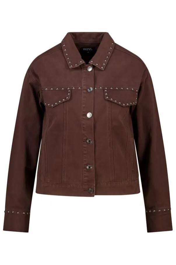 Veste en jean à clous