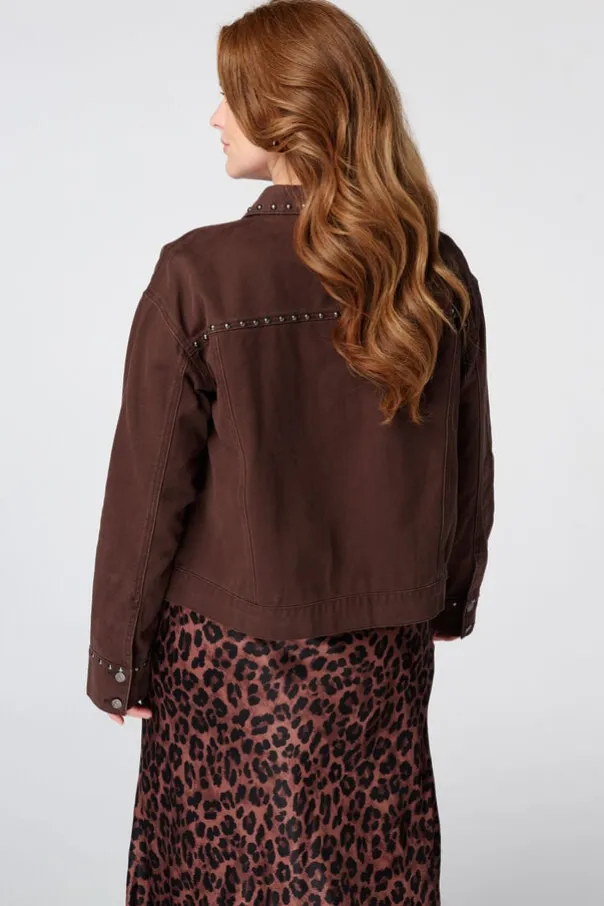 Veste en jean à clous