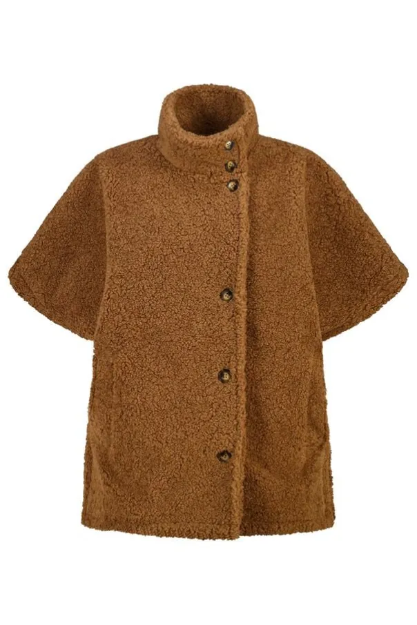 Veste teddy à manches courtes