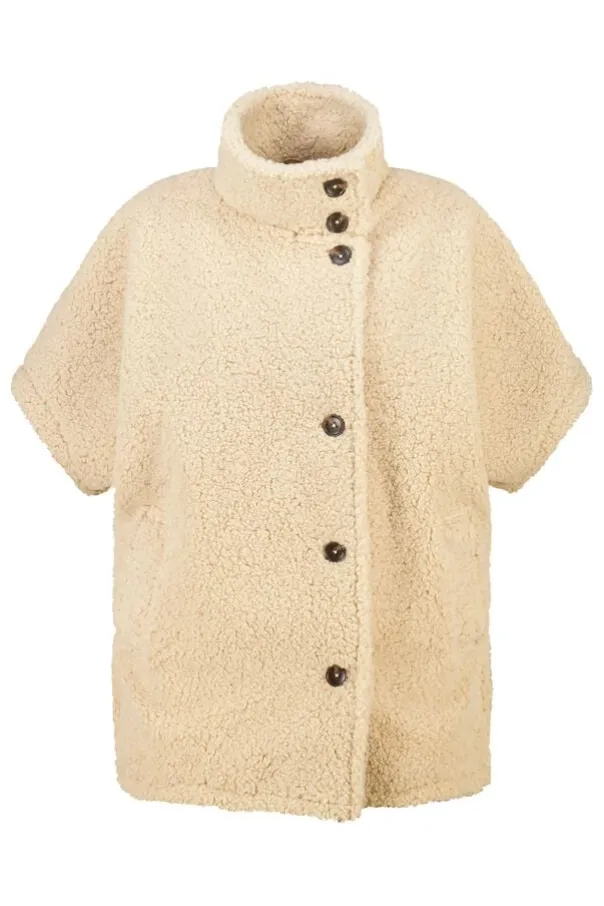 Veste teddy à manches courtes