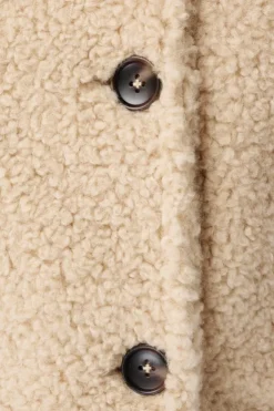 Veste teddy à manches courtes