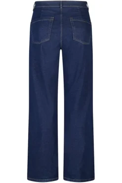 Wide leg jean avec boutons décoratifs